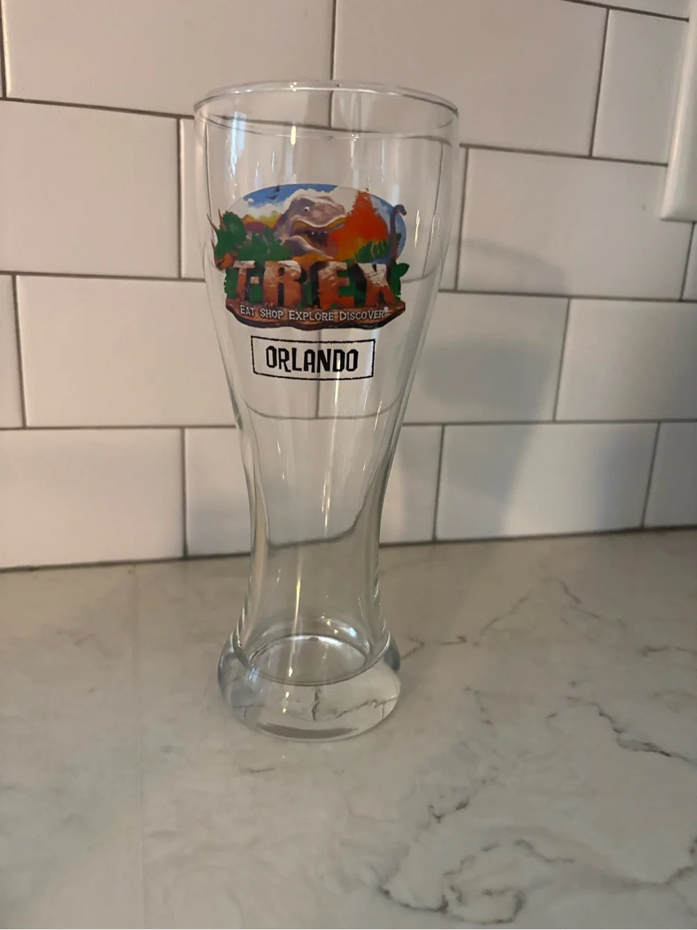 T-Rex Café Orlando Souvenir Pilsner Glass Dinosaur Restaurant Collectible glass